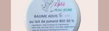 Baume peau jeune au lait de jument Zofé